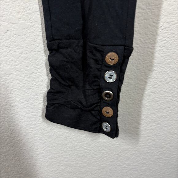 Soft Surroundings Womens Petite XS Button Ankle Leggings Pants Black - Picture 3 of 8